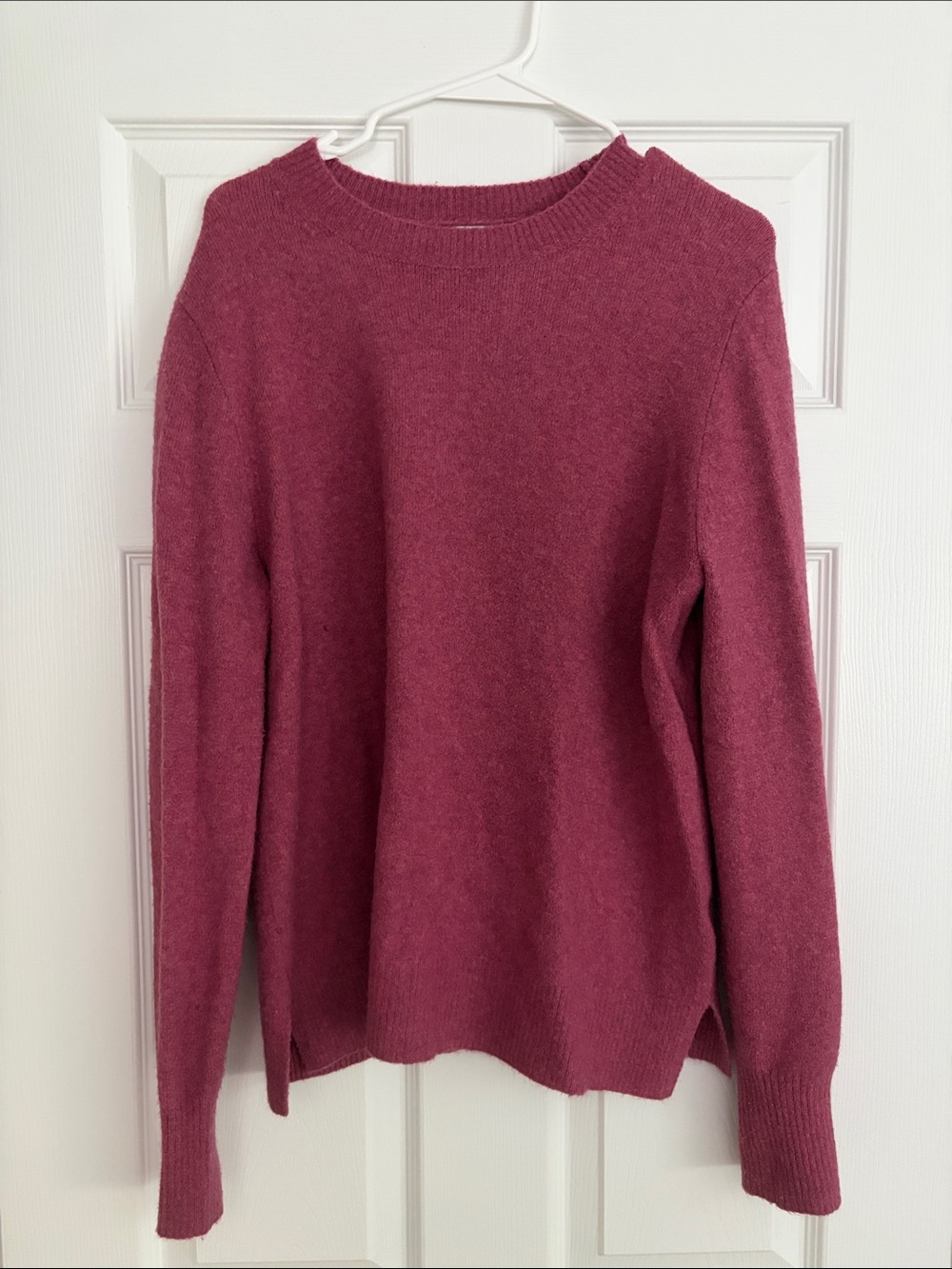 J. Crew Factory Women's Crewneck Sweater in Raspberry
